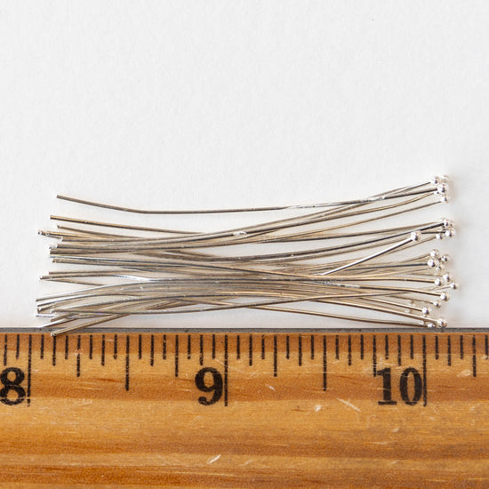 Headpins - 2 inch Silver - 24 Headpins