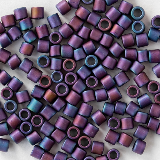 3.3mm Toho Glass Tube Seed Beads - Matte Andromeda - 5 grams ~140 beads