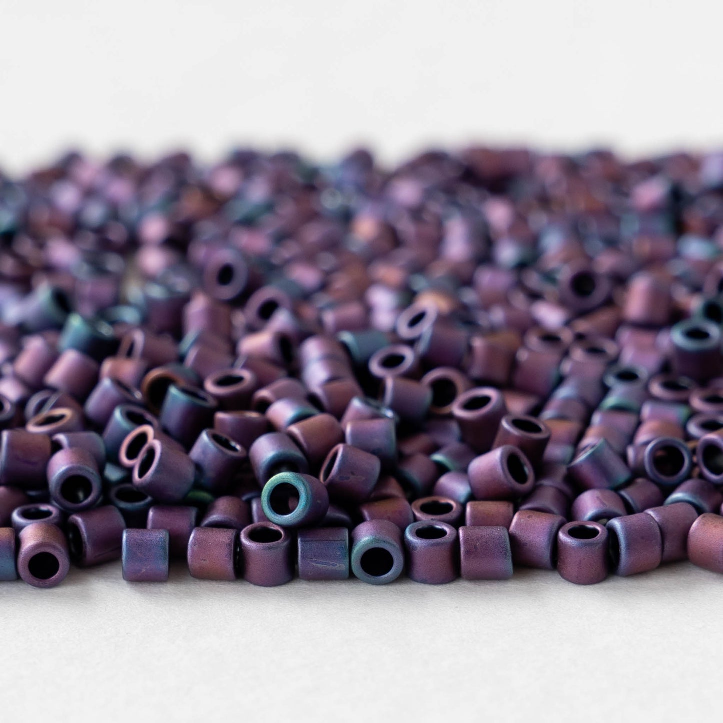 3.3mm Toho Glass Tube Seed Beads - Matte Andromeda - 5 grams ~140 beads