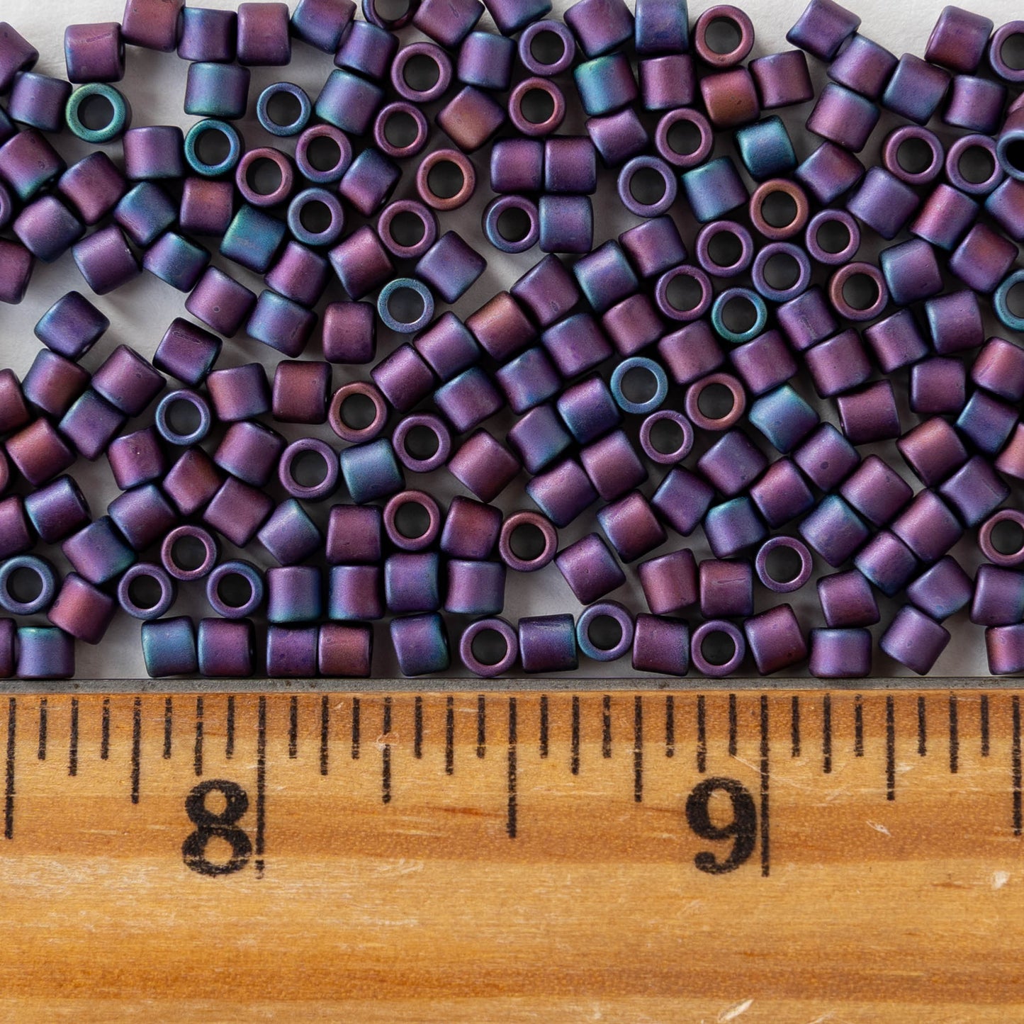 3.3mm Toho Glass Tube Seed Beads - Matte Andromeda - 5 grams ~140 beads