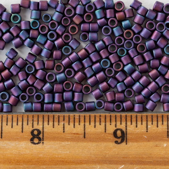 3.3mm Toho Glass Tube Seed Beads - Matte Andromeda - 5 grams ~140 beads
