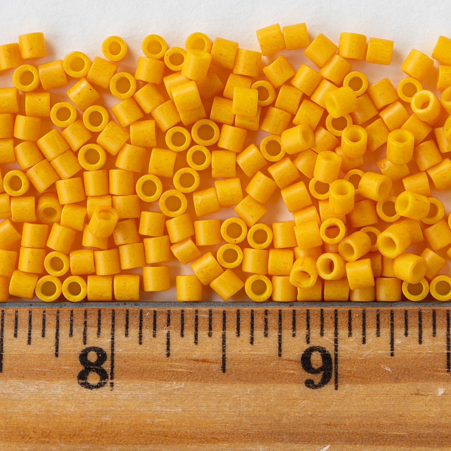 3.3mm Toho Glass Tube Seed Beads - Matte Mango - 5 grams ~140 beads