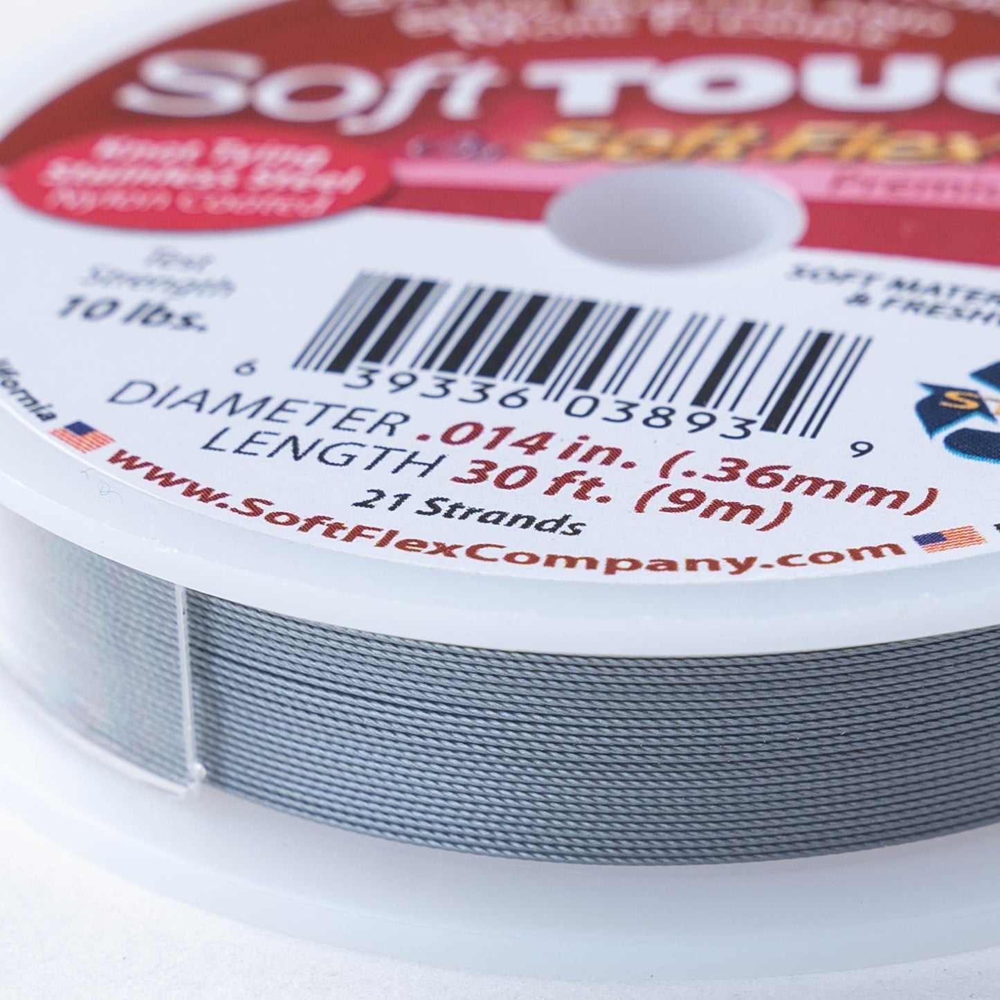 Load image into Gallery viewer, Soft Flex Beading Wire - .014 - Fine - Satin Silver Color - 30 Feet
