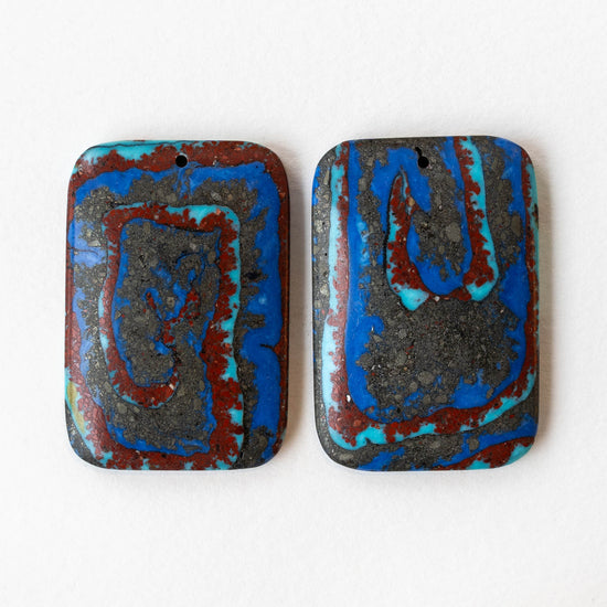 32x47mm Reconstructed Impression Jasper Pendants