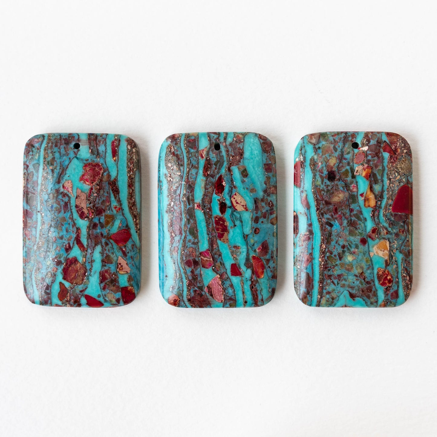 32x47mm Reconstructed Impression Jasper Pendants