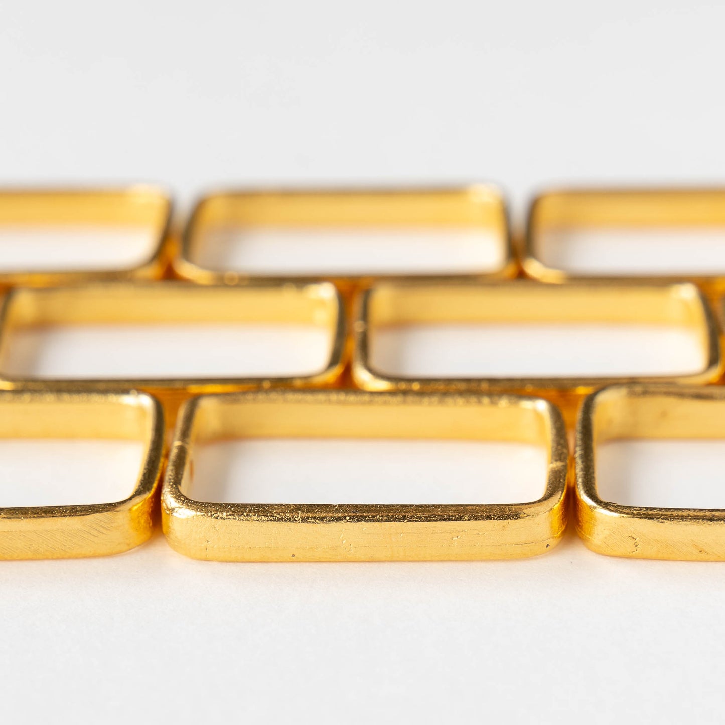 Rectangle Bead Frame - 24K Gold Coated - 1 piece