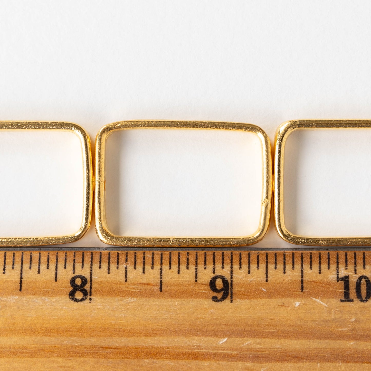 Rectangle Bead Frame - 24K Gold Coated - 1 piece – funkyprettybeads