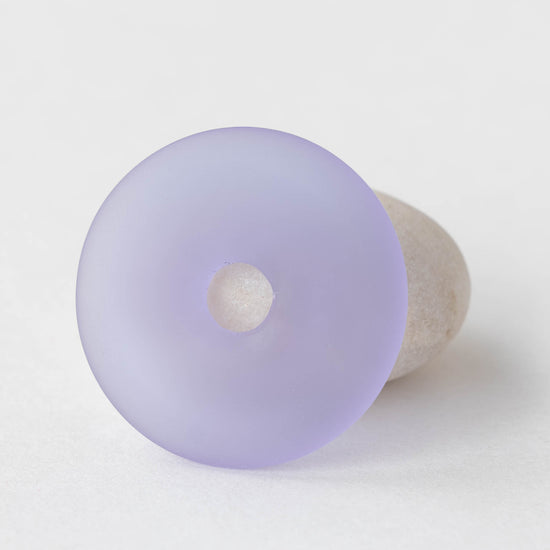 34mm Frosted Glass Donut - Lavender - 1 Donut