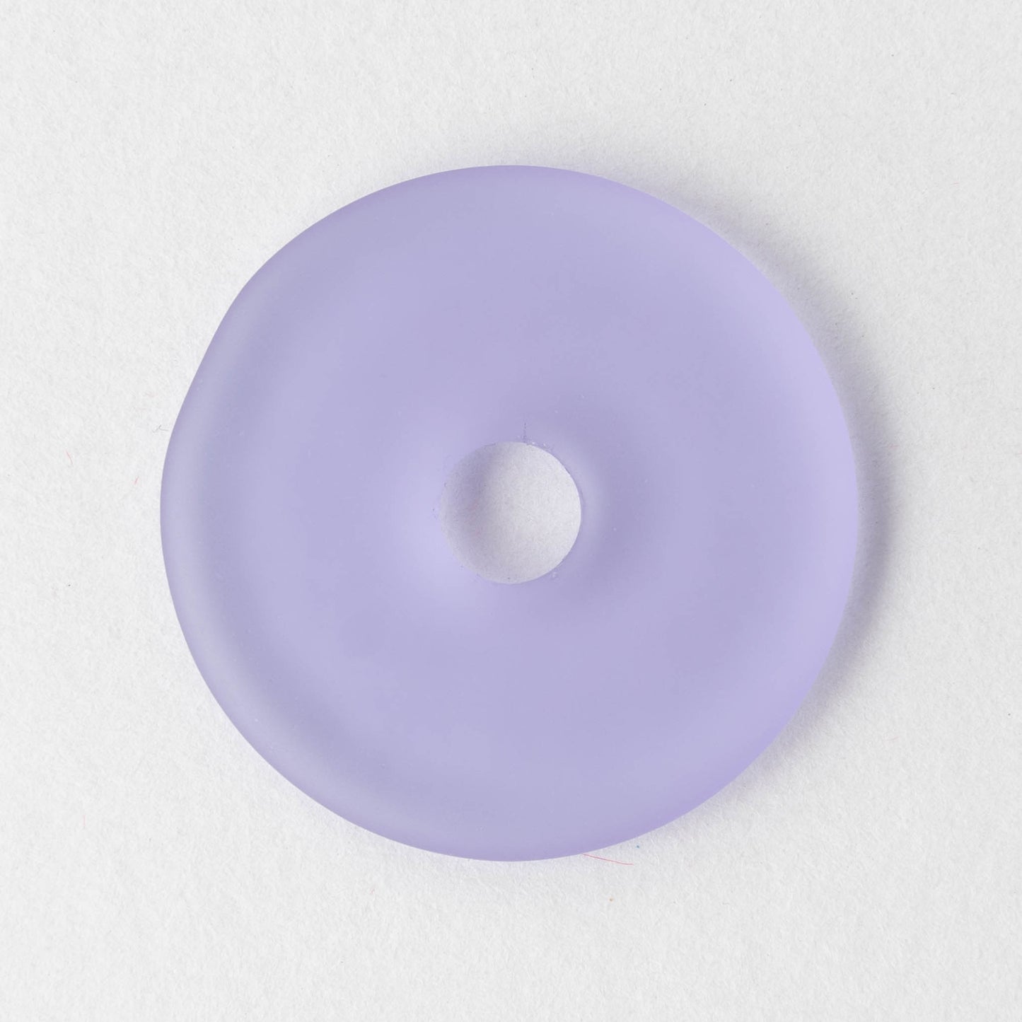 34mm Frosted Glass Donut - Lavender - 1 Donut