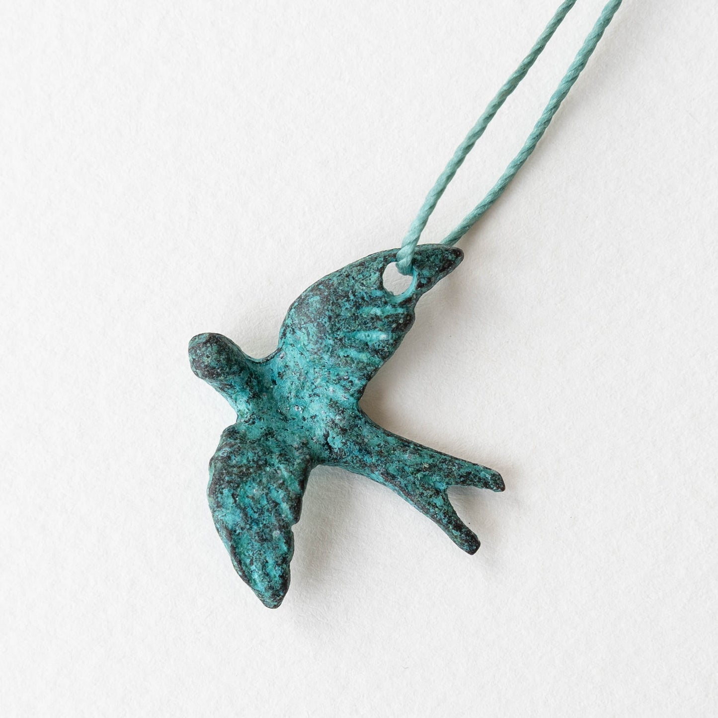 Mykonos Metal Dove Pendant - 35mm - Green Patina Finish - Choose Amount