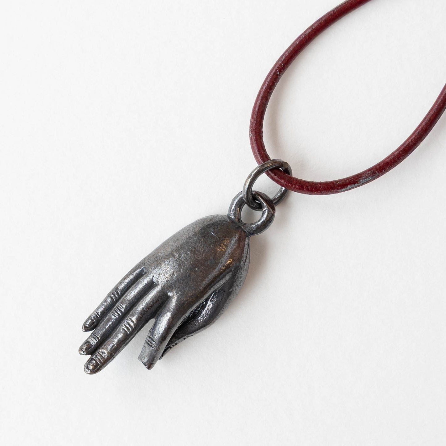 34mm Mudra Hand Amulet - Gunmetal - 1 piece