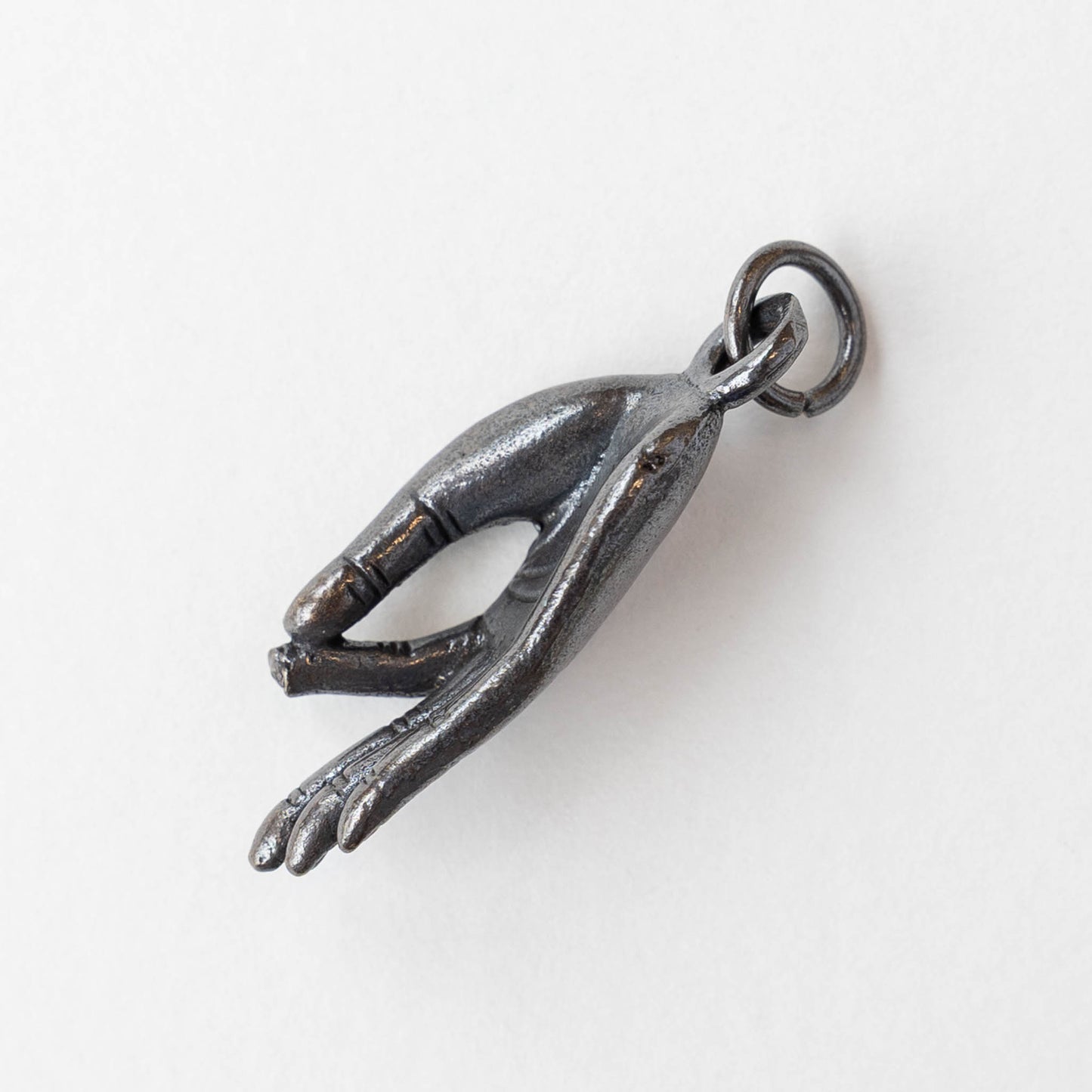 34mm Mudra Hand Amulet - Gunmetal - 1 piece
