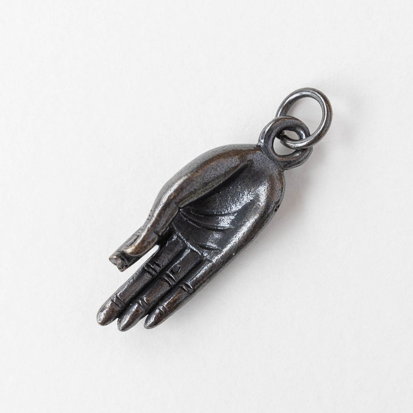 34mm Mudra Hand Amulet - Gunmetal - 1 piece