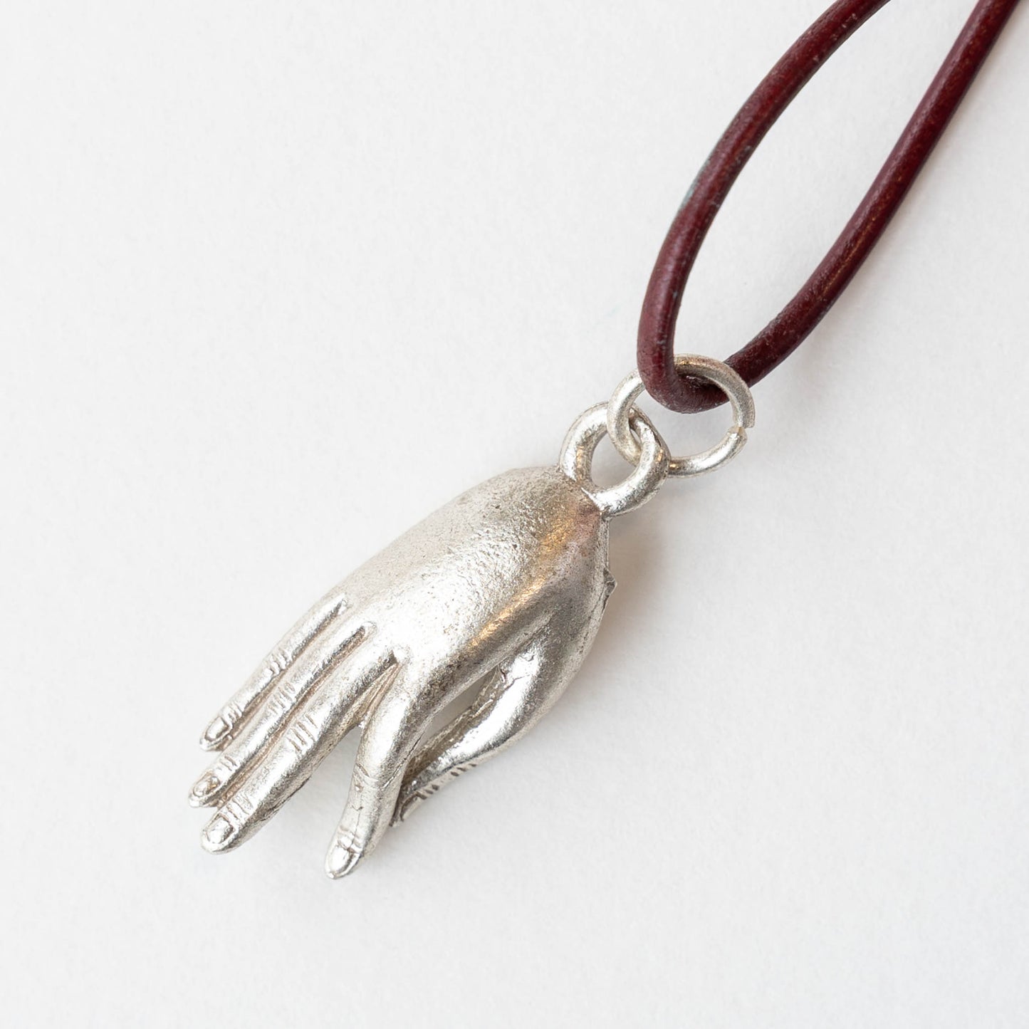 34mm Mudra Hand Amulet - Silver - 1 piece