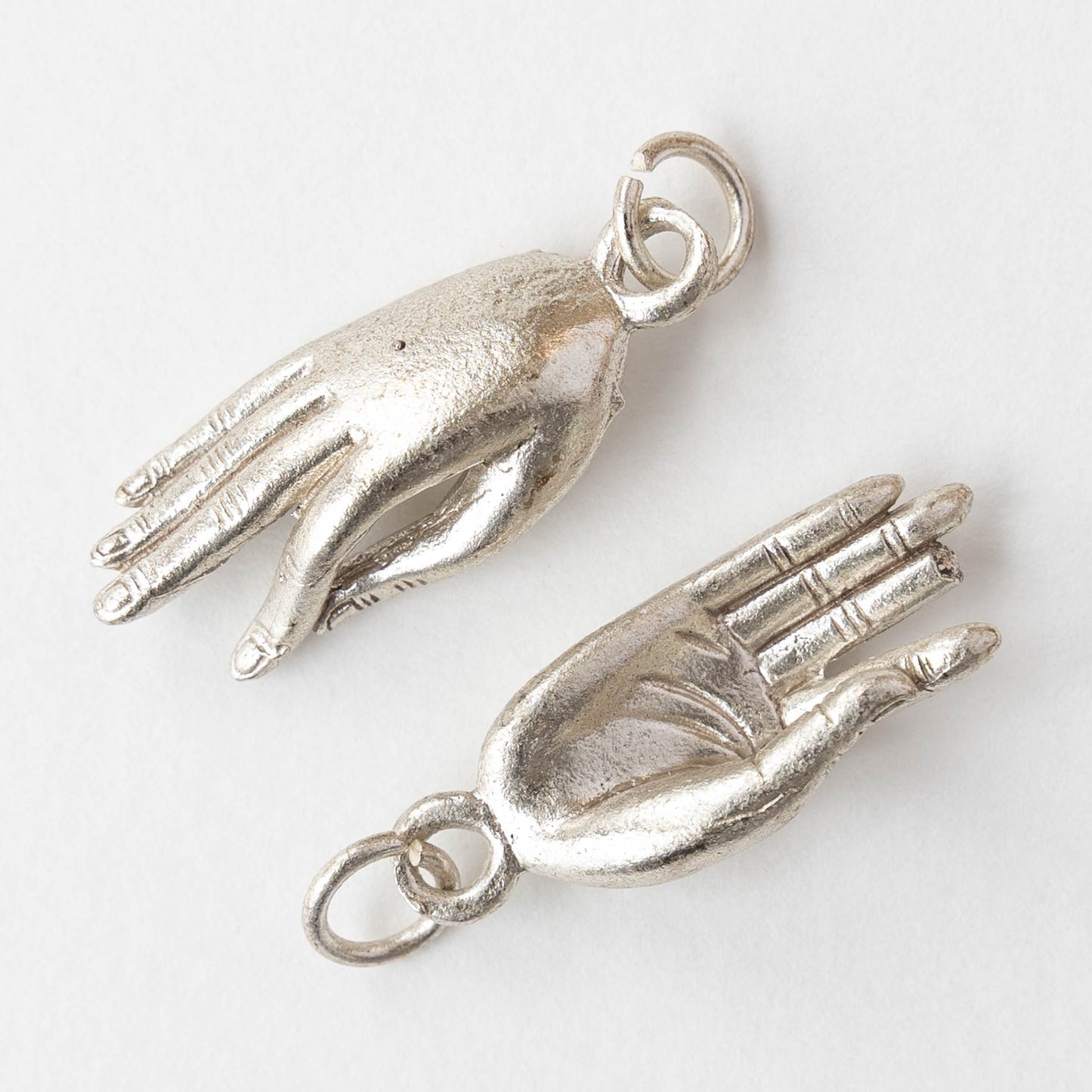 34mm Mudra Hand Amulet - Silver - 1 piece