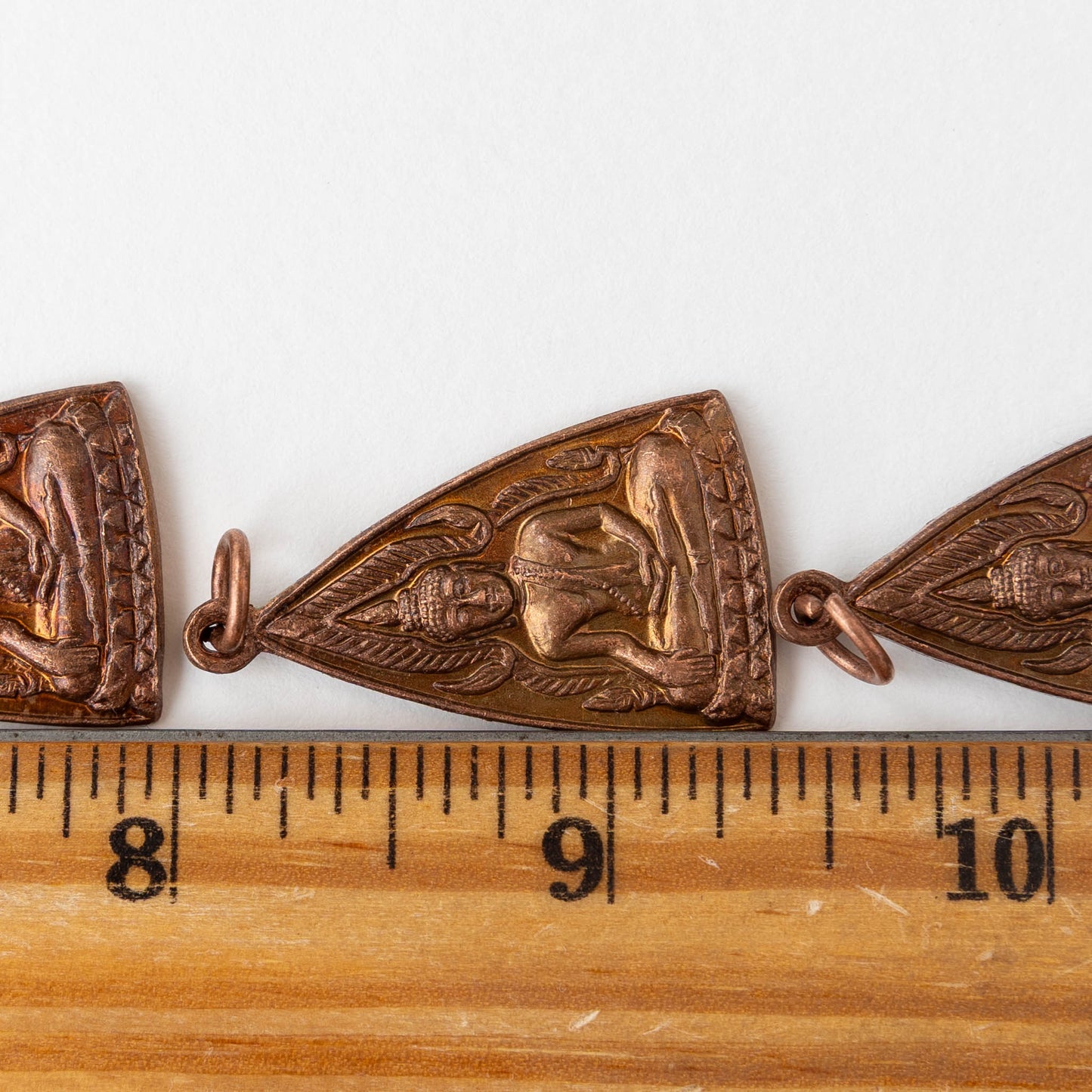 35mm Sitting Buddha Pendant - Copper - 1 piece