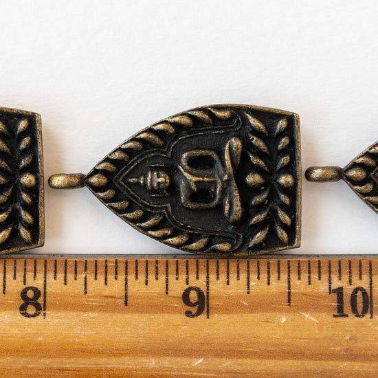 39mm Sitting Buddha Pendant - Brass - 1 piece