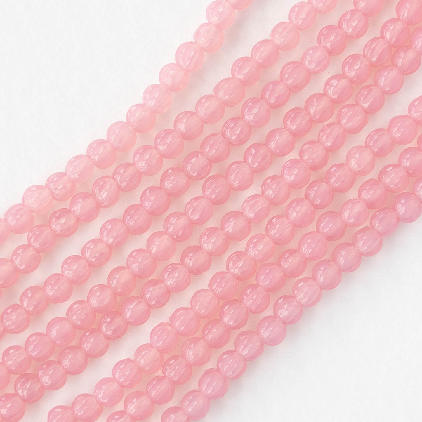 3mm Glass Melon Bead - Light Pink - 40 or 80 beads