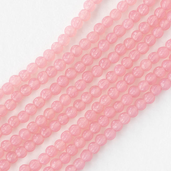 3mm Glass Melon Bead - Light Pink - 40 or 80 beads