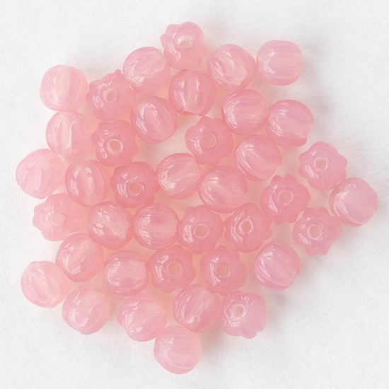 3mm Glass Melon Bead - Light Pink - 40 or 80 beads