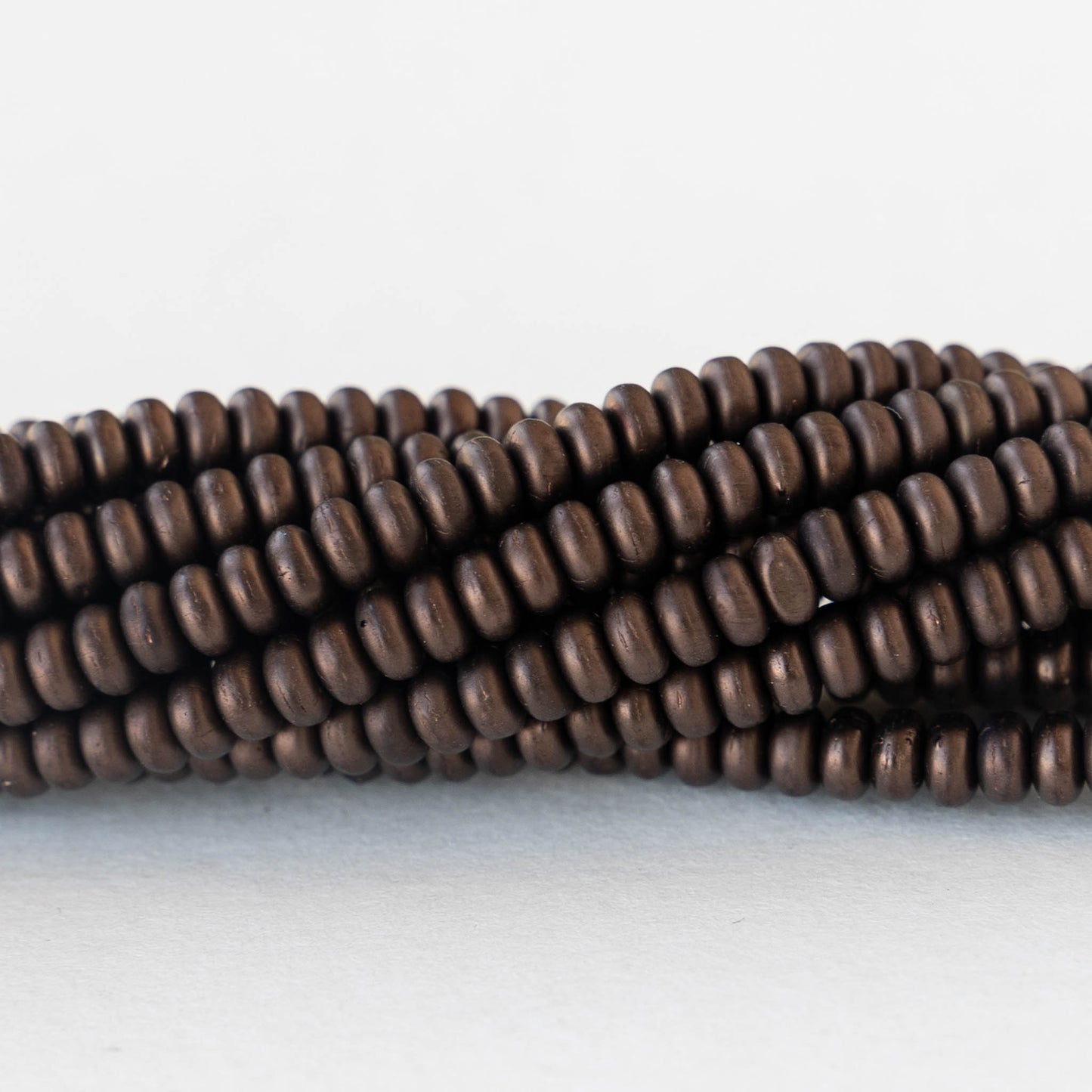 3mm Rondelle Beads - Dark Bronze Matte - 100 Beads