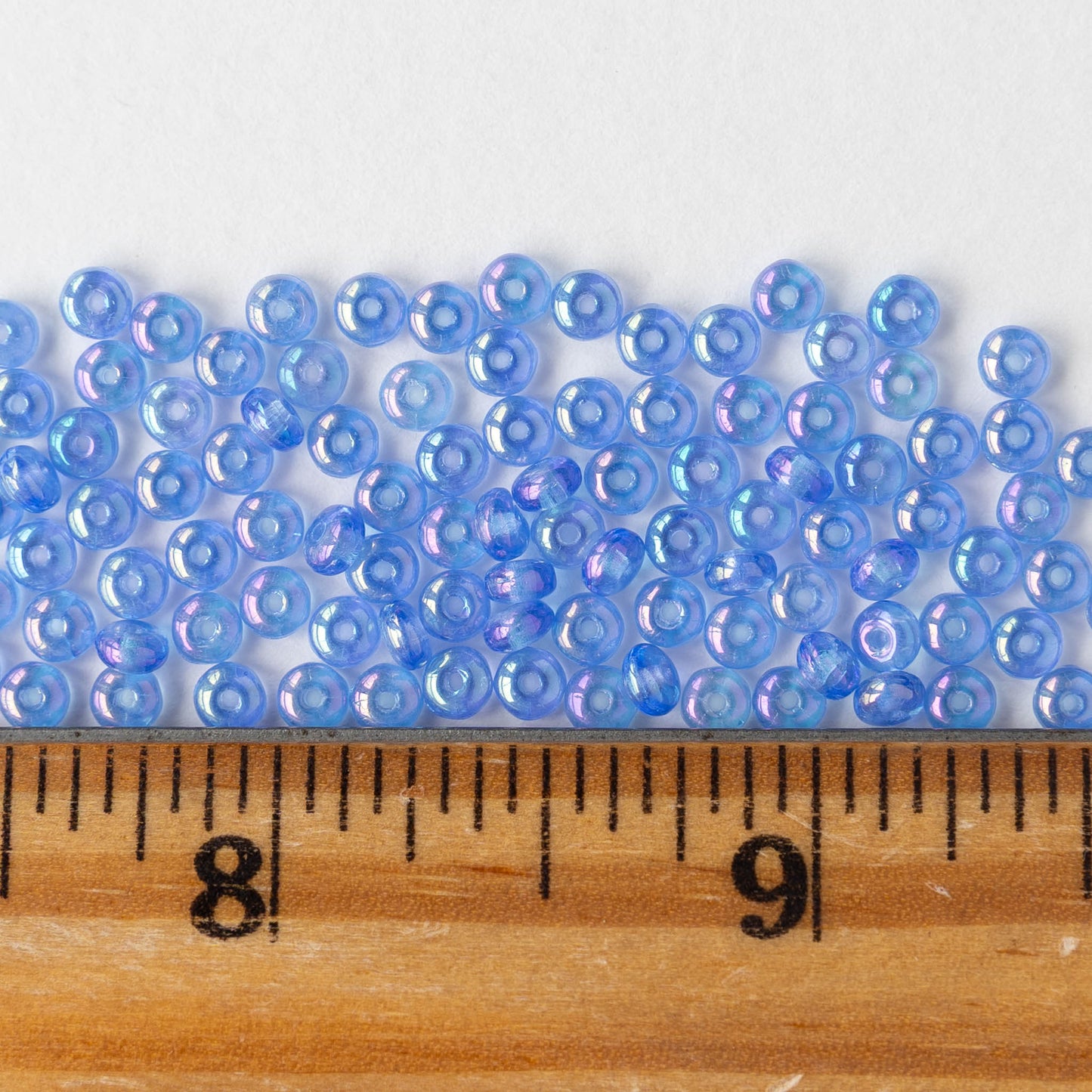 3mm Rondelle Beads - Sapphire Luster Iris - 100 Beads