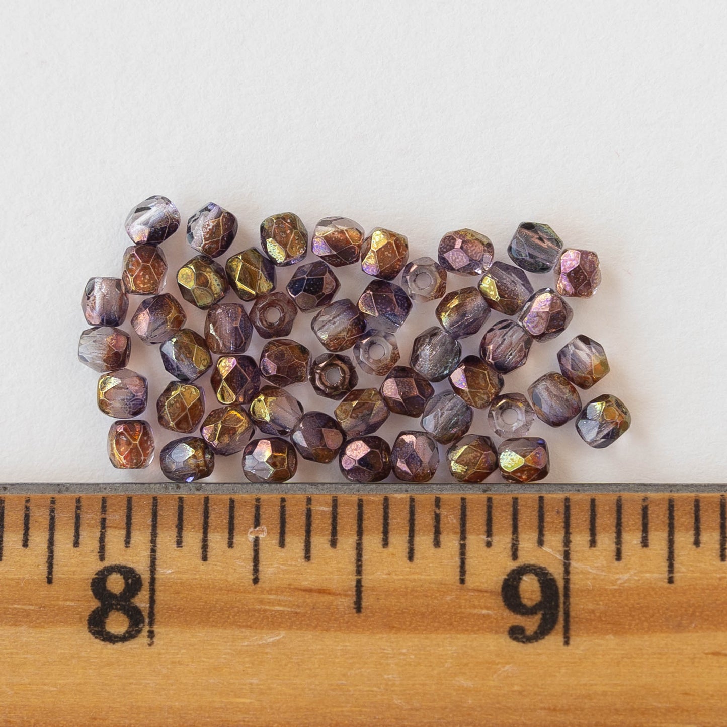 Load image into Gallery viewer, 3mm Round Beads - Mulberry Mix with a Luster Finish - 50 beads
