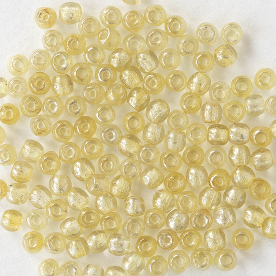 3mm Round Glass Beads - Crystal Champagne - 120 beads