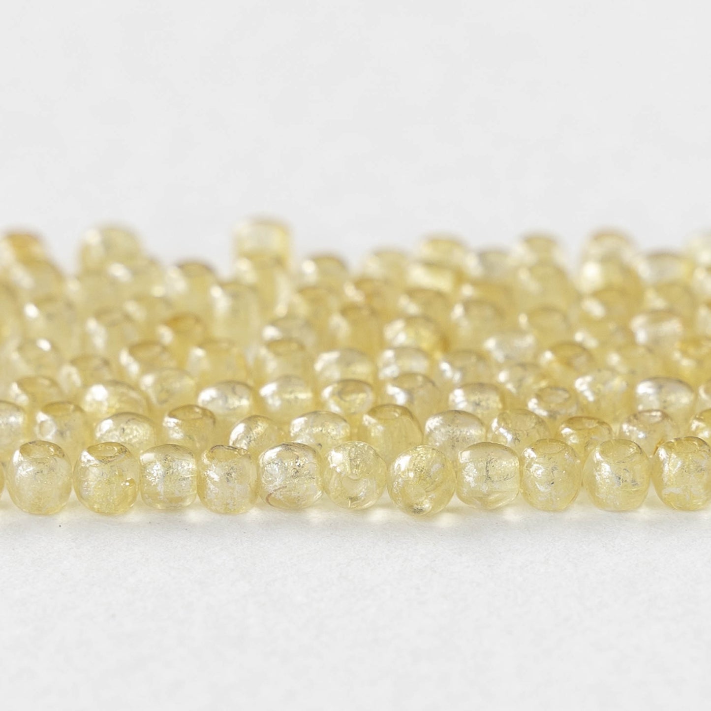 3mm Round Glass Beads - Crystal Champagne - 120 beads