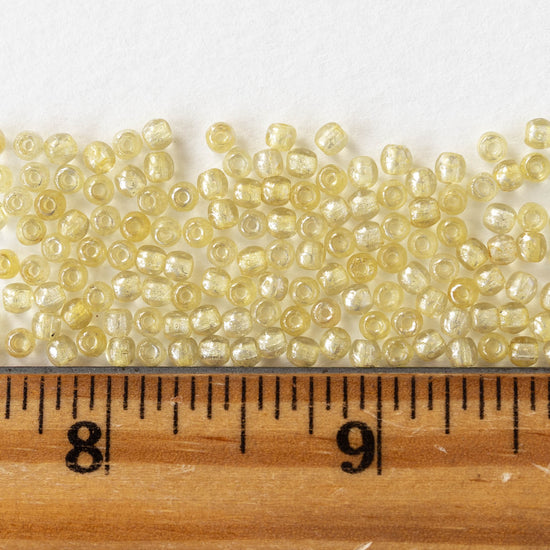 3mm Round Glass Beads - Crystal Champagne - 120 beads