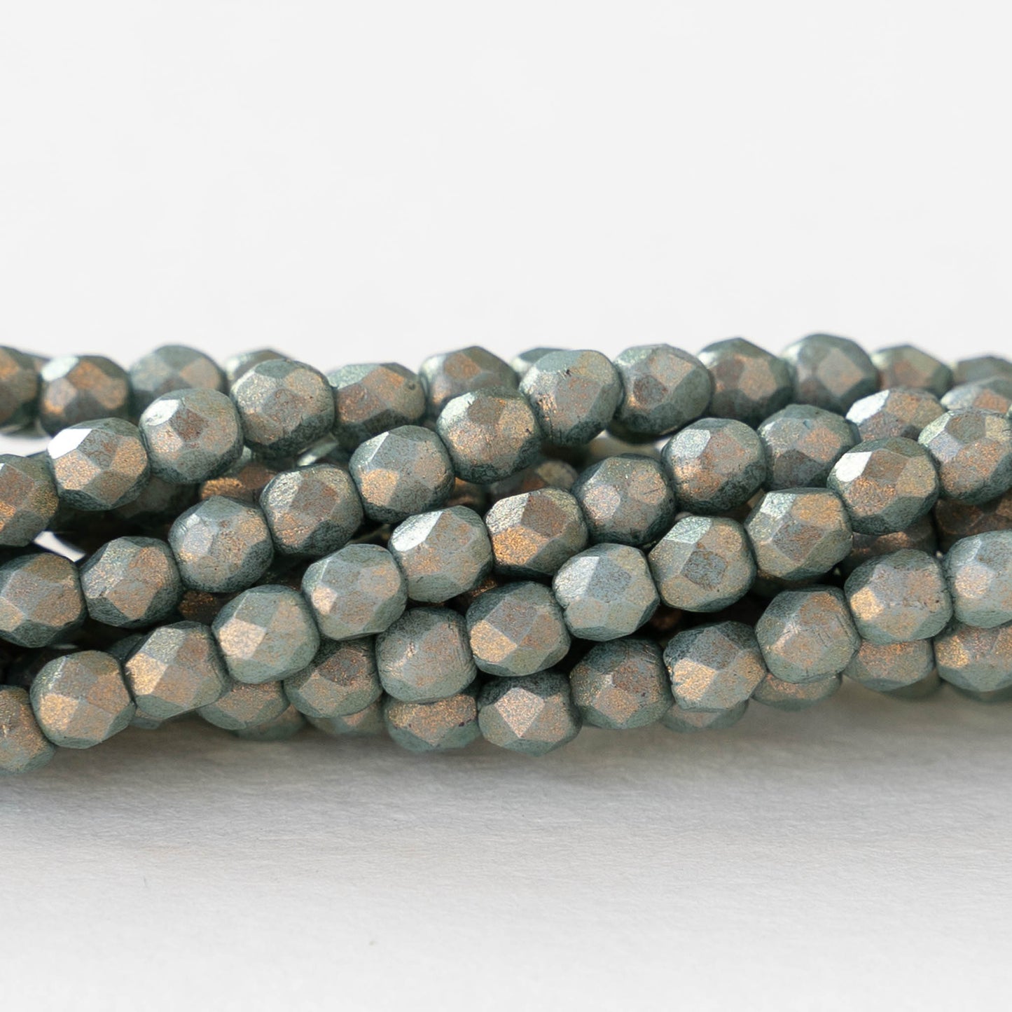 3mm Round Faceted Glass Beads - Halo Etherial Heavens - 50 Beads