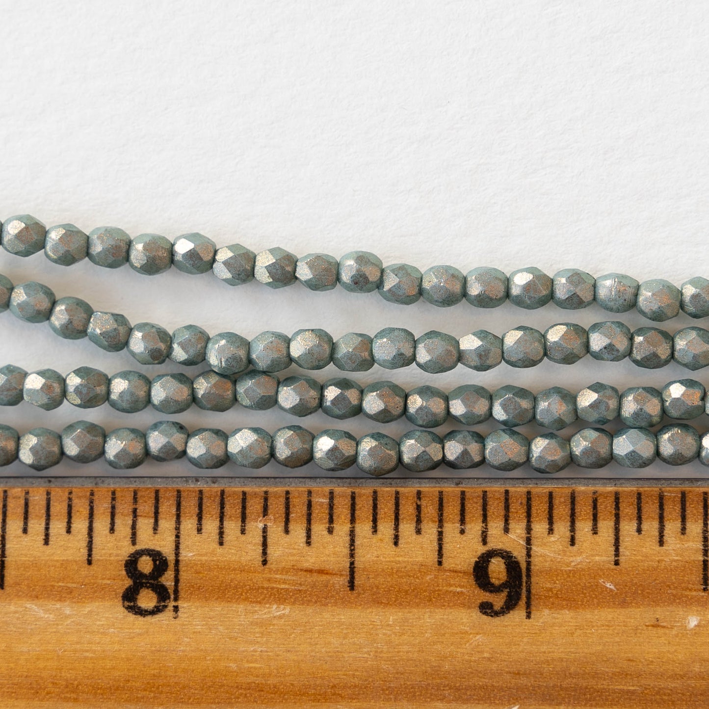 3mm Round Faceted Glass Beads - Halo Etherial Heavens - 50 Beads