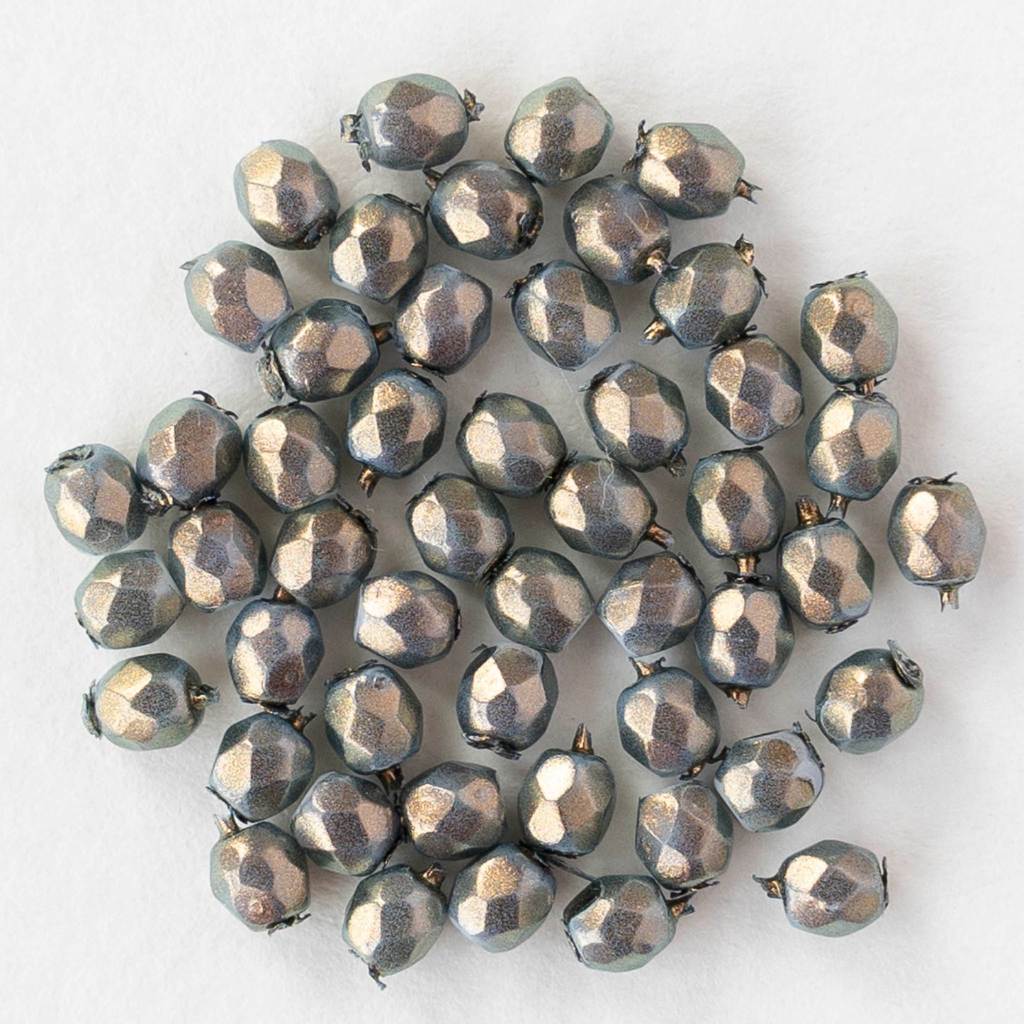 3mm Firepolished Round Beads - Halo Ethereal Shadows - 50 Beads