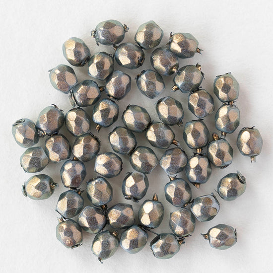 3mm Firepolished Round Beads - Halo Ethereal Shadows - 50 Beads