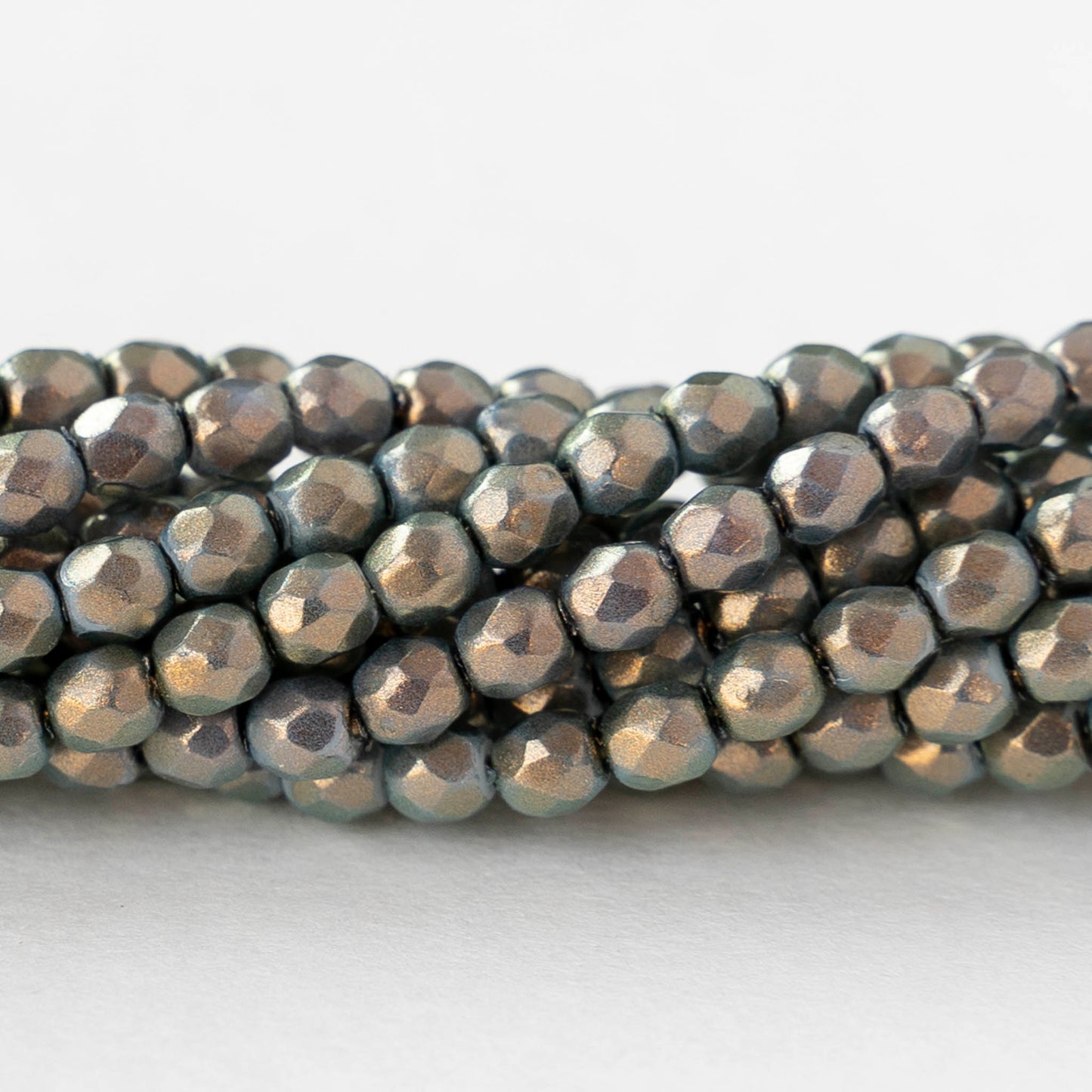 3mm Firepolished Round Beads - Halo Ethereal Shadows - 50 Beads