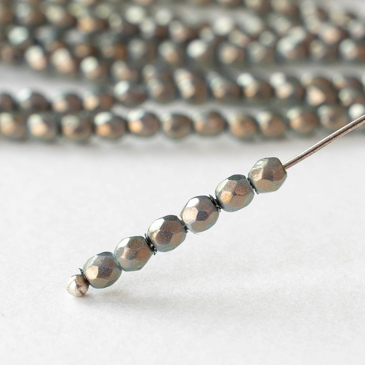 3mm Firepolished Round Beads - Halo Ethereal Shadows - 50 Beads
