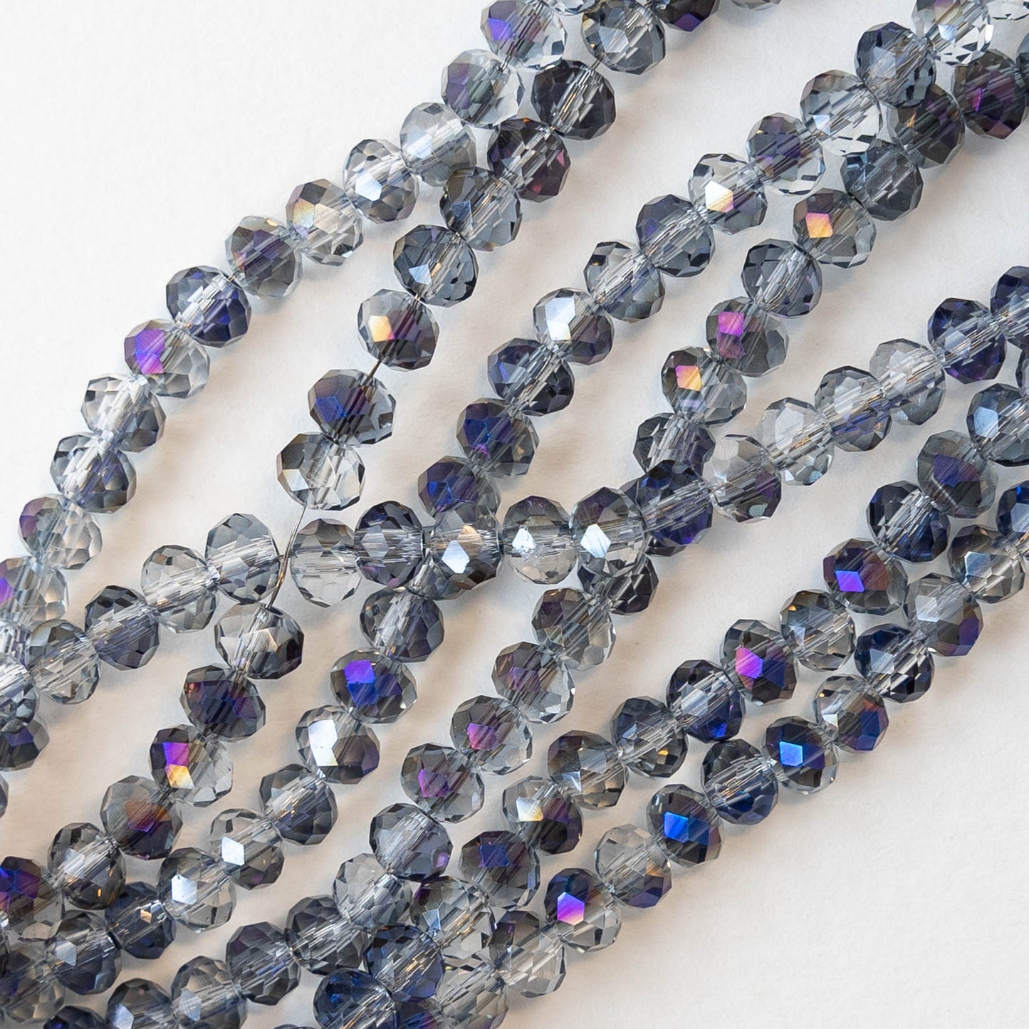 3x4mm Faceted Rondelle Beads - Sparkly Lavender AB - 125 beads