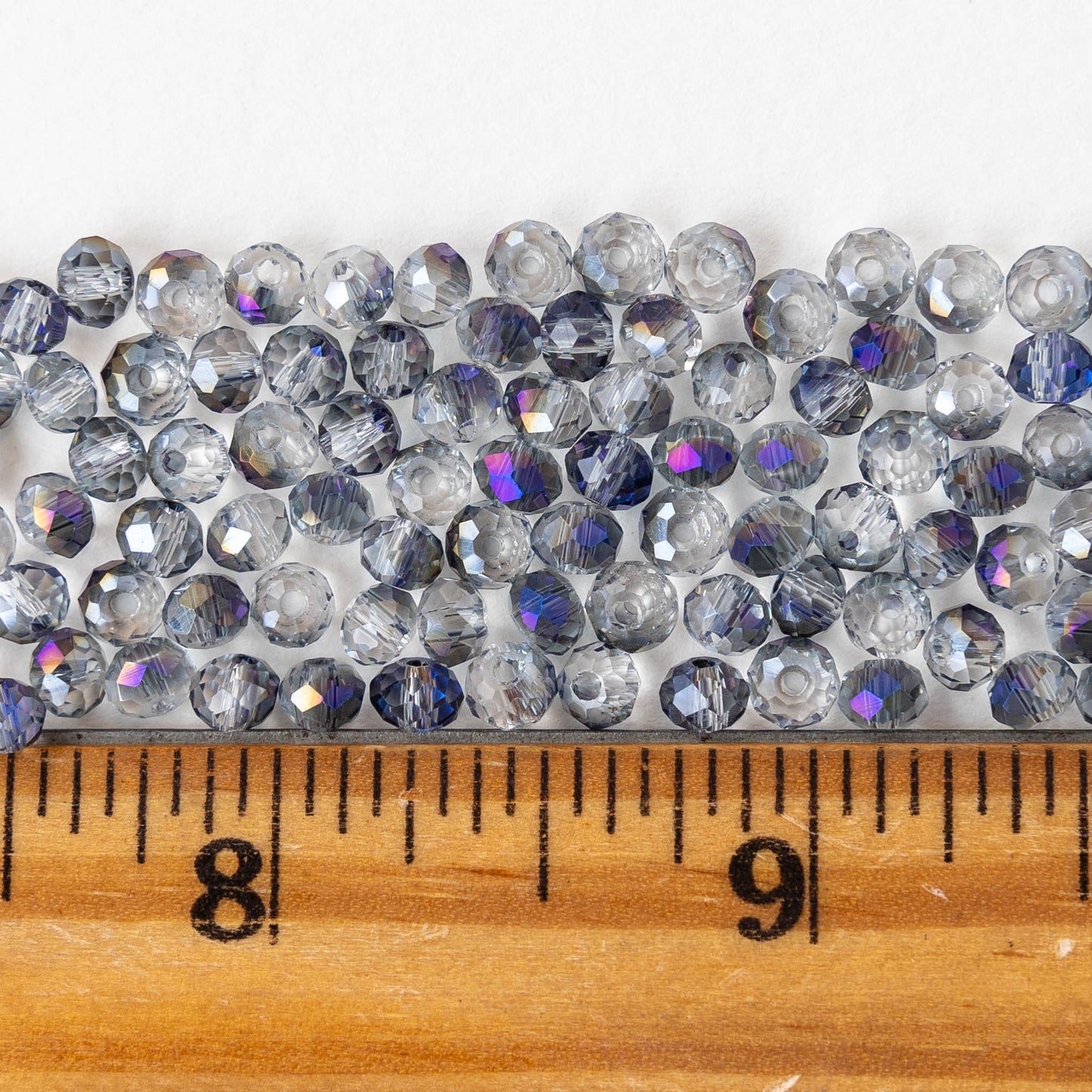 3x4mm Faceted Rondelle Beads - Sparkly Lavender AB - 125 beads