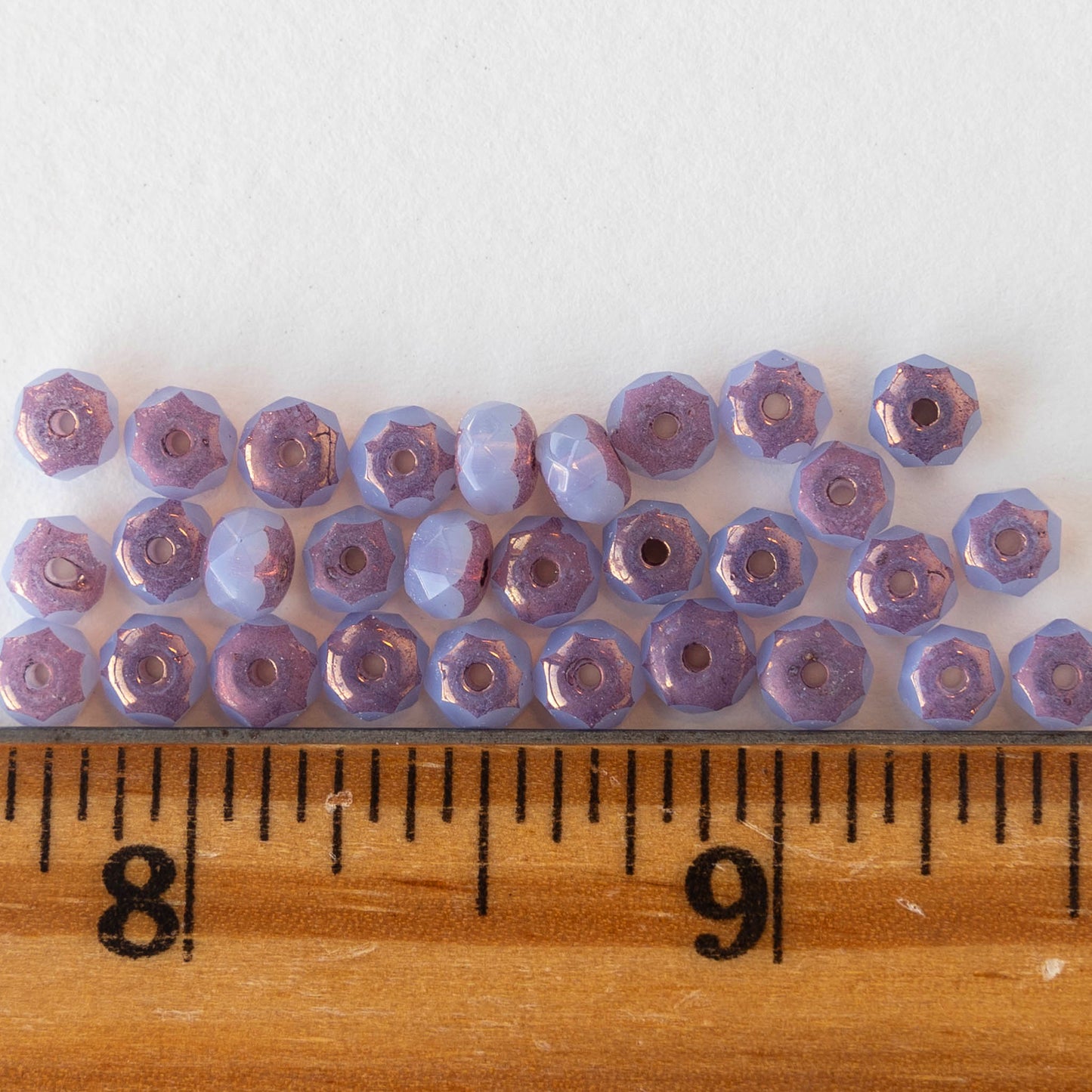 3x5mm Rondelles - Opaline Lavender Bronze - 30 Beads