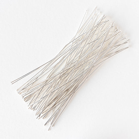 Headpins - 4 inch Silver Color - 25 Headpins