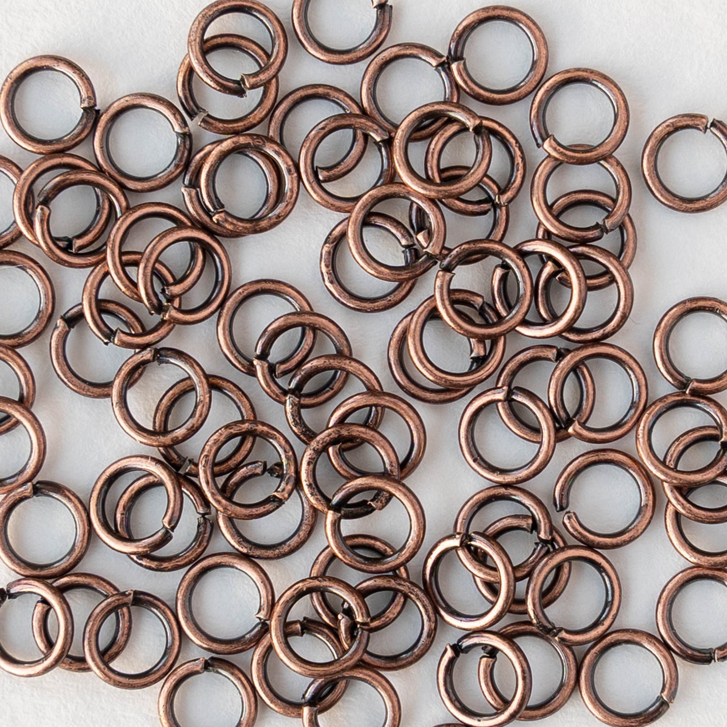 4mm Jump Ring - 21 Gauge - Antiqued Copper - 100 pieces