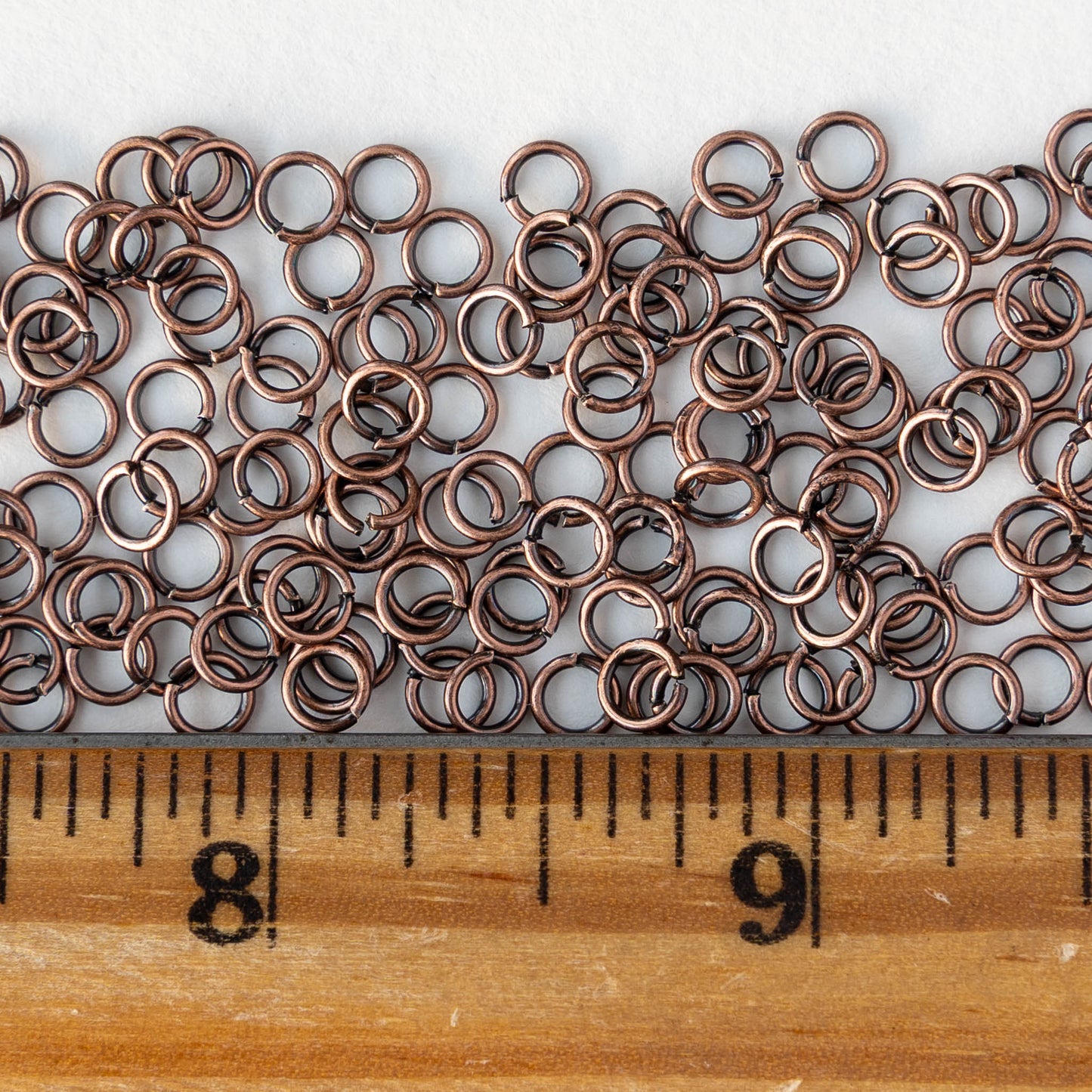 4mm Jump Ring - 21 Gauge - Antiqued Copper - 100 pieces