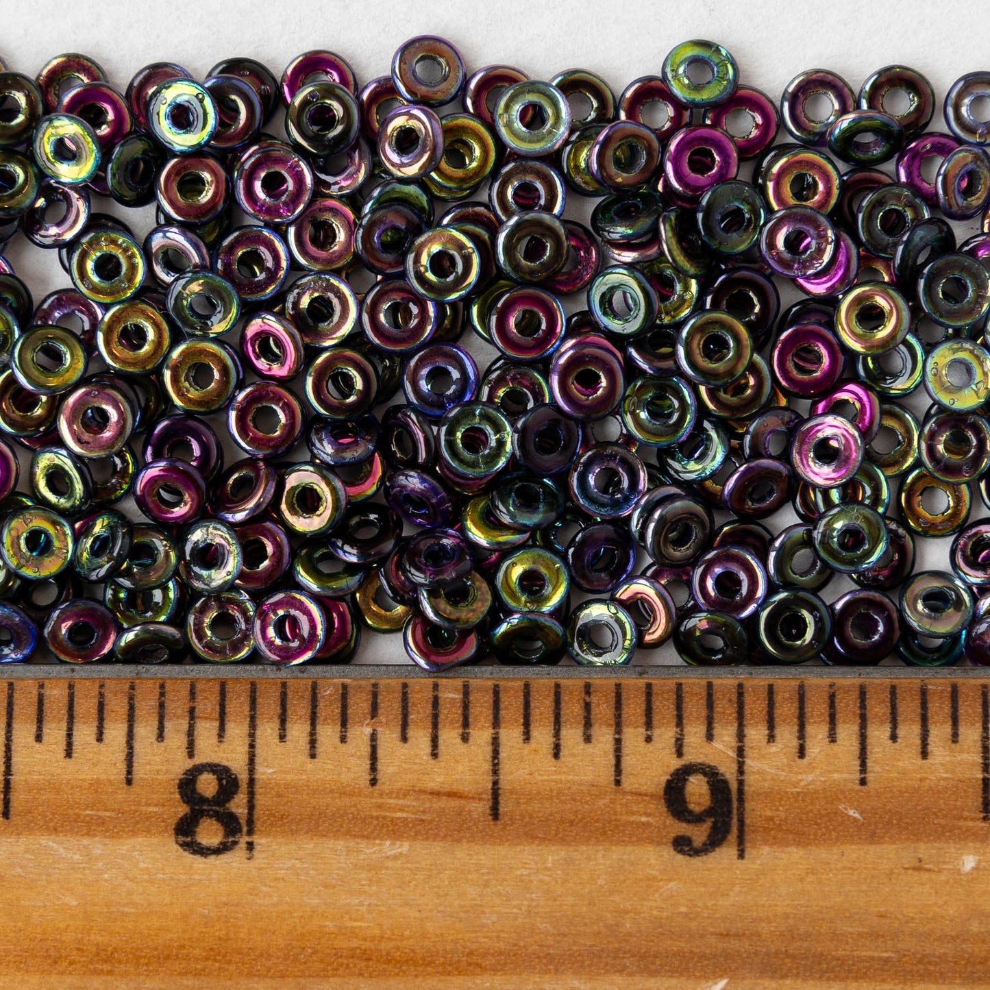 4mm Glass O-Ring Beads - Crystal Magic Purple - 10 grams