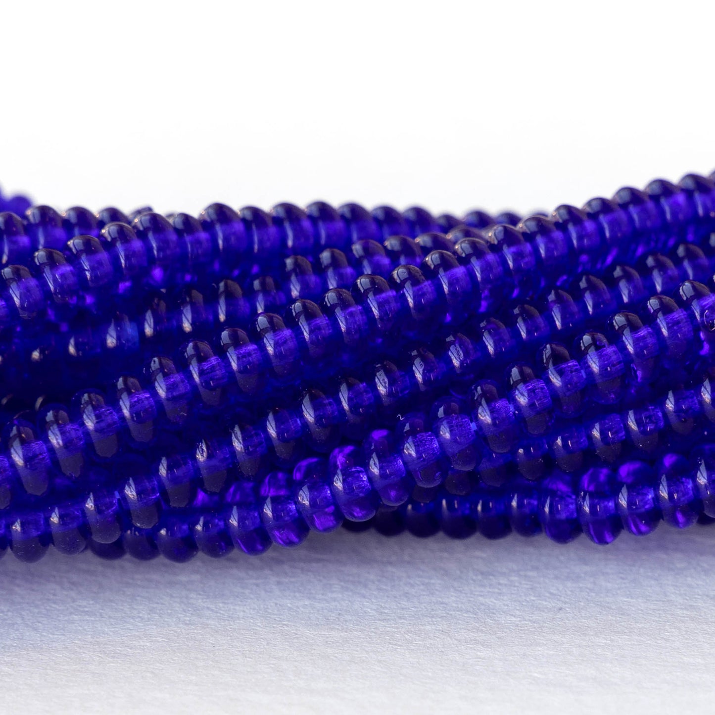 4mm Rondelle Beads - Cobalt Blue - 100 beads