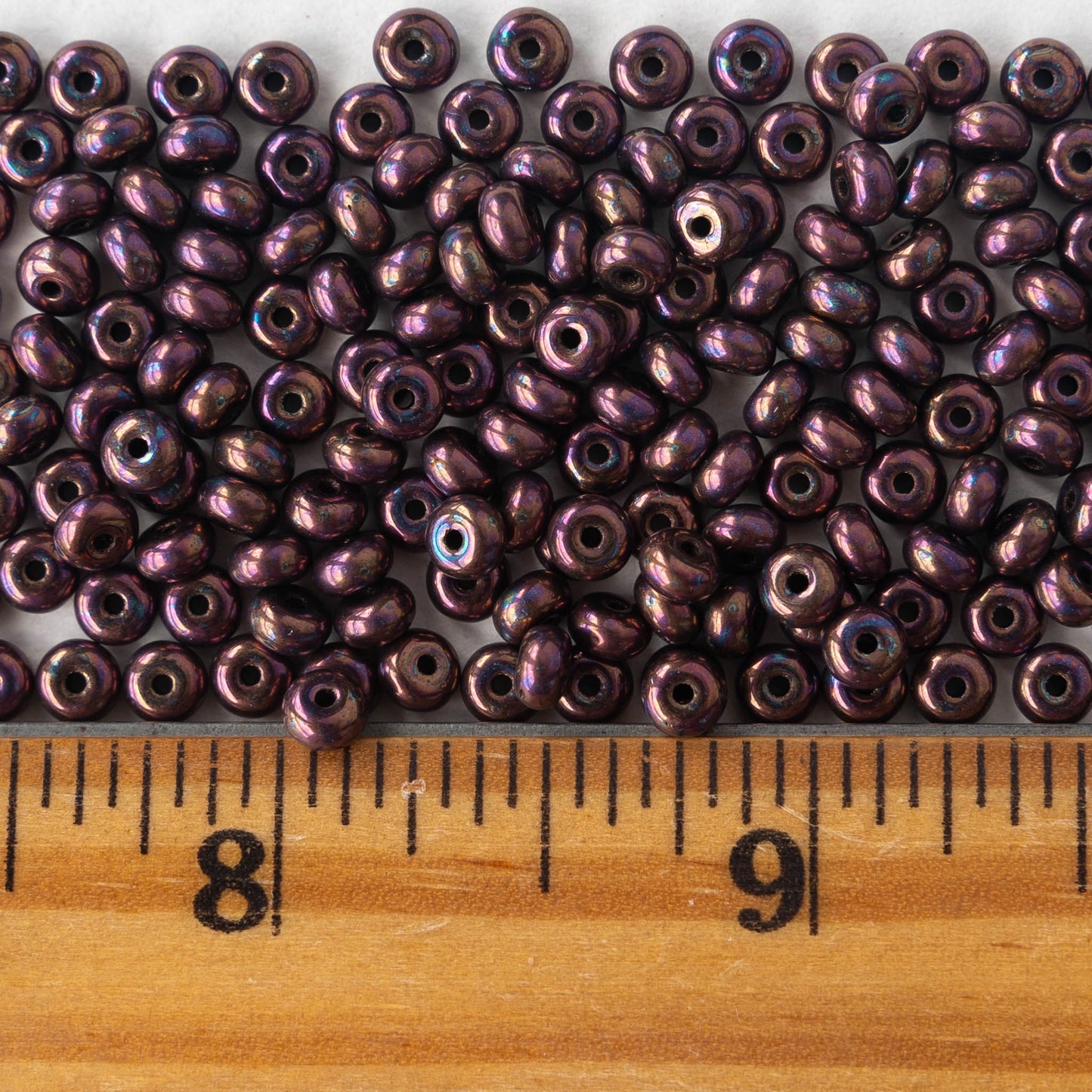 Load image into Gallery viewer, 4mm Rondelle Beads - Metallic Burgundy - 10 Grams
