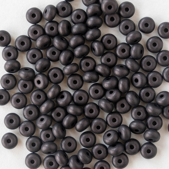 4mm Rondelle Beads - Matte Chocolatey Bronze- 100 Beads