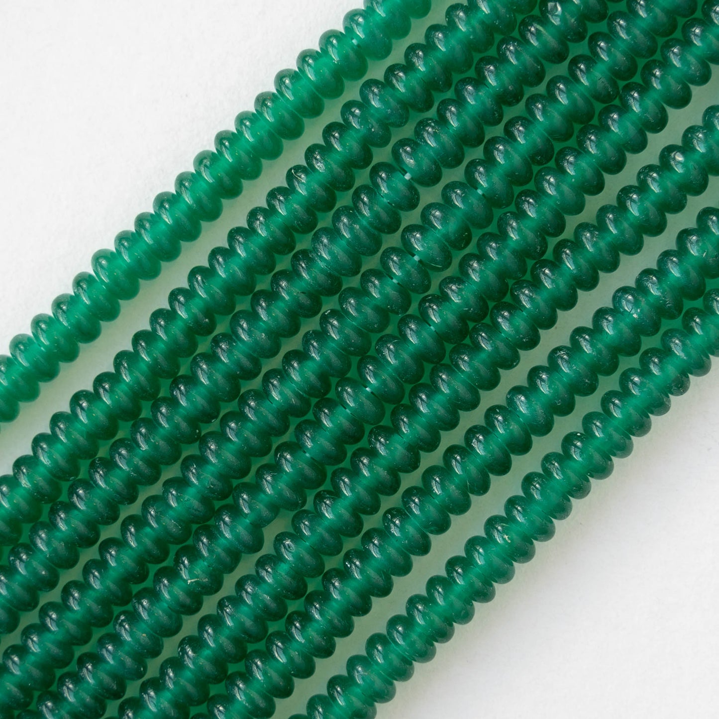 4mm Rondelle Beads - Jade Opaline - 100 beads