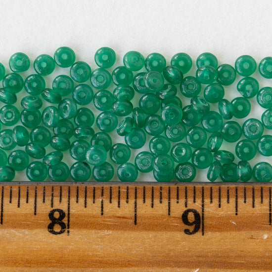 4mm Rondelle Beads - Jade Opaline - 100 beads