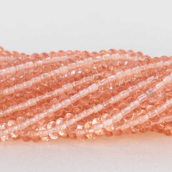 4mm Rondelle Beads - Rosaline - 100 Beads