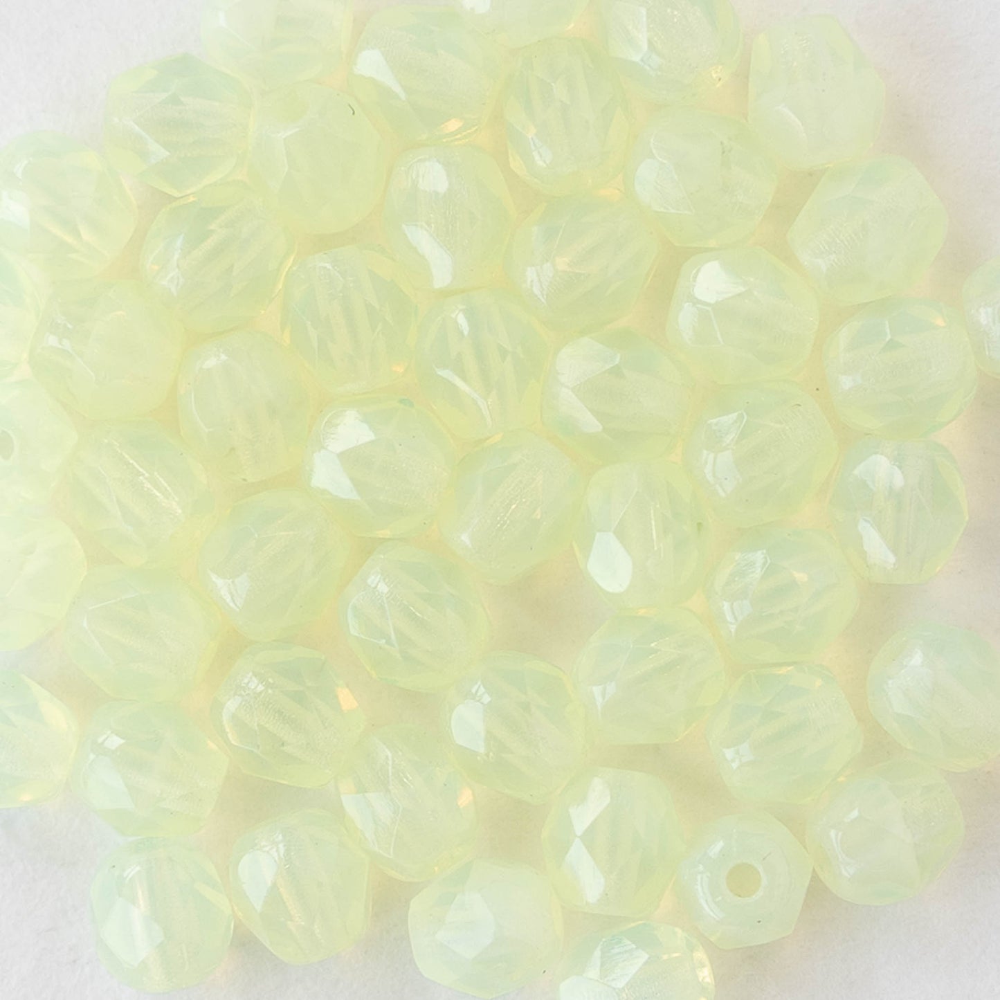 4mm Firepolished Round Glass Beads - Jonquil - 50 beads